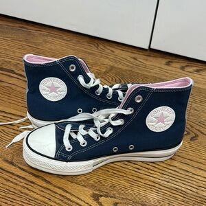 Converse Blue and White High-Top Sneakers